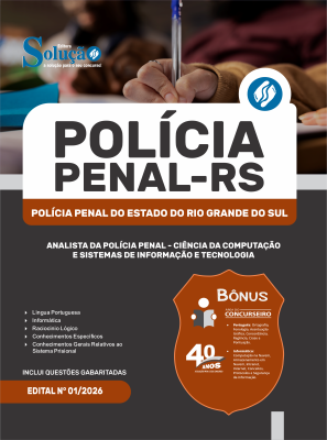 Apostila Polícia Penal-RS 2026 - Analista da Polícia Penal - Ciência da Computação e Sistemas de Informação e Tecnologia - Imagem 3